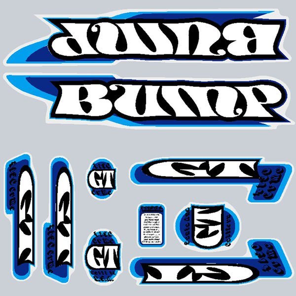 GT - 2000 Bump - For black frame decal set - Old school bmx - Bmx Products AU