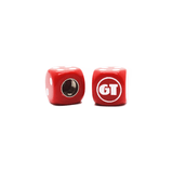GT - Dice Tire Valve Caps (Pair) - Red - old school bmx - Bmx Products AU