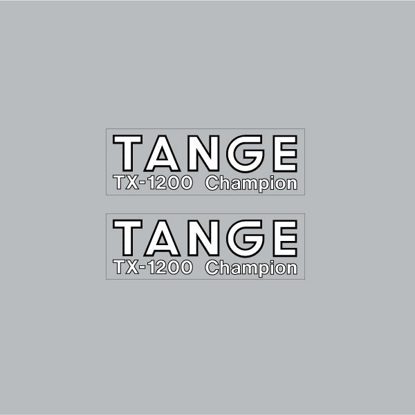 Healing - Tange TX1200 white with black outline clear fork decals - Old school bmx - Bmx Products AU