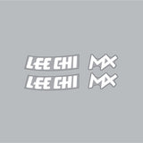 Lee Chi - MX Caliper decals in White - old school bmx - Bmx Products AU