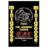 Mongoose - 1983 Minigoose "Red Chatsworth" Decal set - Old school bmx - Bmx Products AU