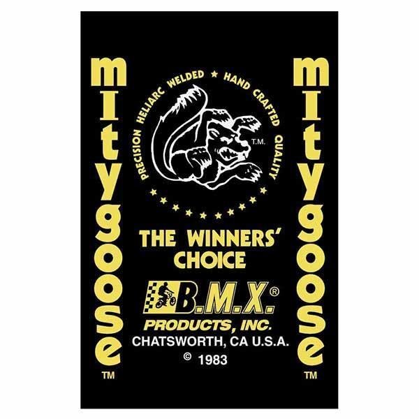 Mongoose - 1983 Mitygoose "Yellow Chatsworth" Decal set - Old school bmx - Bmx Products AU