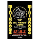 Mongoose - 1984 Minigoose "Red Taiwan" Decal set - Old school bmx - Bmx Products AU