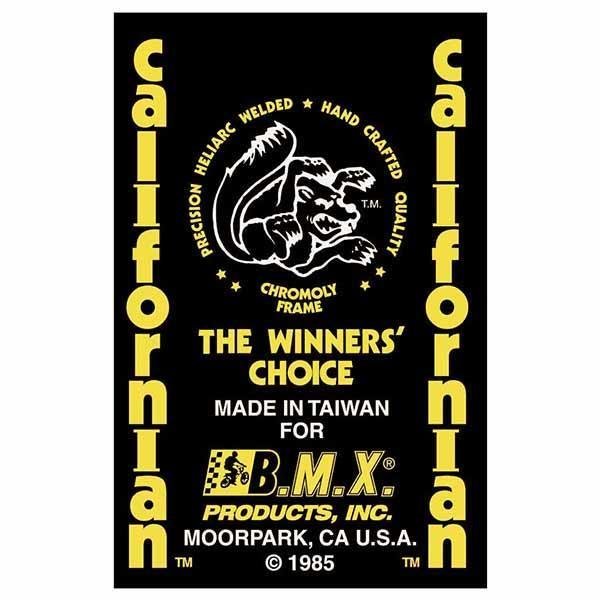 Mongoose - 1985 Californian "Yellow Taiwan" Decal set - Old school bmx - Bmx Products AU