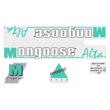 Mongoose - 1987 Alta aqua Decal set - old school bmx - Bmx Products AU