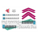 Mongoose - 1987 Decade Pro Decal set - old school bmx - Bmx Products AU