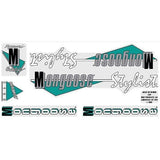 Mongoose - 1988 Stylist Freestyle Decal set - RED frame - Old school bmx - Bmx Products AU