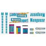 Mongoose - 1989 Expert for black frame Decal set - old school bmx - Bmx Products AU