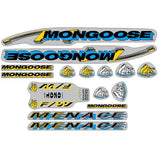 Mongoose - 1993 Menace - for chrome frame Decal set - old school bmx - Bmx Products AU