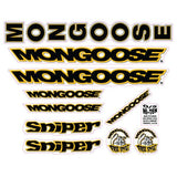 Mongoose - 1998 Sniper for chrome frame & green frame - Decal set - old school bmx - Bmx Products AU