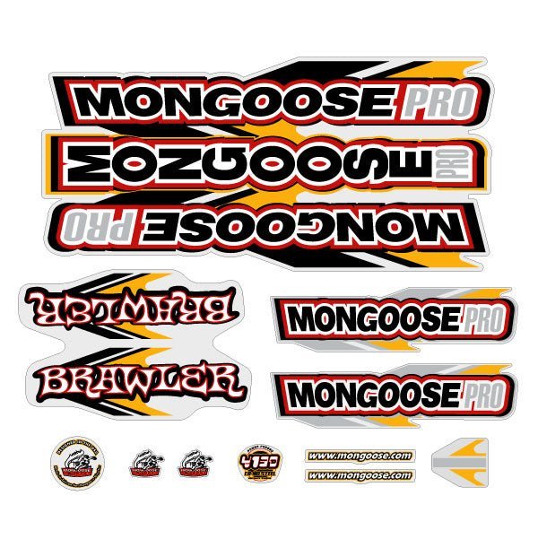 Mongoose - 2002 Brawler - Decal set - old school bmx - Bmx Products AU