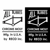 Mongoose ALL TUBES Reco decal - Old school bmx - Bmx Products AU