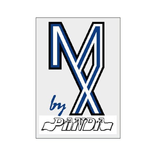 Panda - MX Black blue white Seat tube Decal - old school bmx - Bmx Products AU