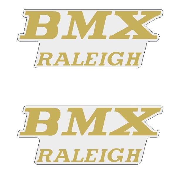 Raleigh - BMX Seat side GOLD decals - old school bmx - Bmx Products AU