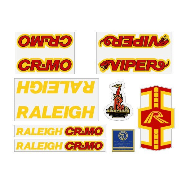 Raleigh - Viper CRMO Aussie decal set - Old school bmx - Bmx Products AU