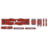 Rebel Racing - gen 2 General Lee on clear decal set - old school bmx - Bmx Products AU