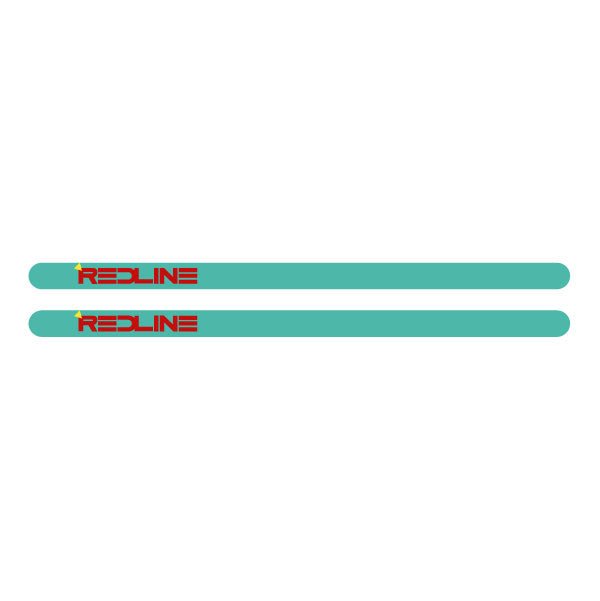 Redline Gen 3 - Teal with Yellow Triangle - Flight crank decal set - Old school bmx - Bmx Products AU