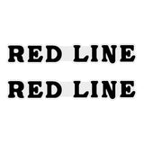 Redline - Old font in Black - Seat decal set - Old school bmx - Bmx Products AU