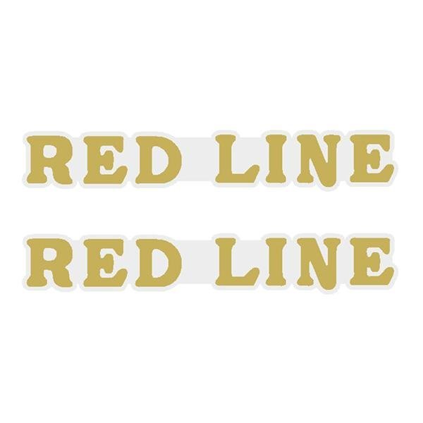Redline - Old font in Gold - Seat decal set - Old school bmx - Bmx Products AU