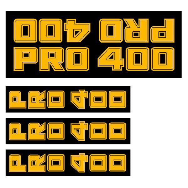 Road King BMX PRO 400 Yellow - black - PRISM decal set - Old School BMX - Bmx Products AU
