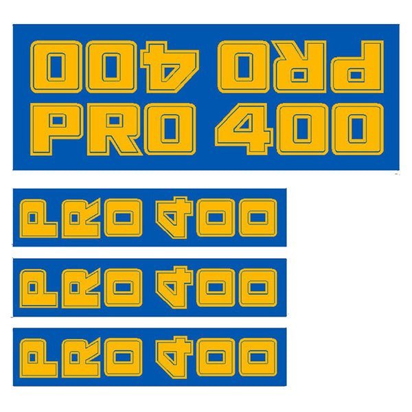 Road King BMX PRO 400 Yellow - blue - PRISM decal set - Old School BMX - Bmx Products AU