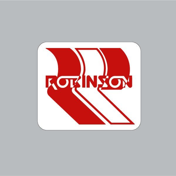 Robinson - Red on white Head tube decal - old school bmx - Bmx Products AU