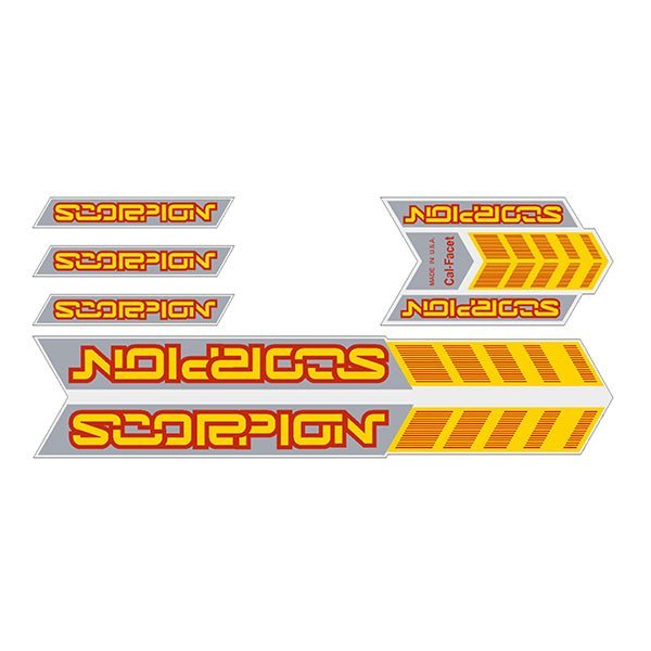 Scorpion BMX - Gen 2 - Cal - Facet decal set - Old school bmx - Bmx Products AU