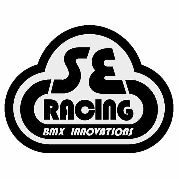 SE Racing - 80'S Head tube decal - Gen 2 BLACK on clear - Old school bmx - Bmx Products AU