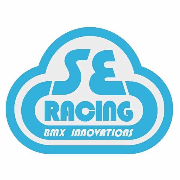 SE Racing - 80'S Head tube decal - Gen 2 BLUE on clear - Old school bmx - Bmx Products AU