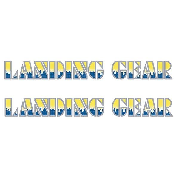 SE Racing - 80'S LANDING GEAR DRIPPY FONT decals - YELLOW/BLUE/SILVER - Old school bmx - Bmx Products AU