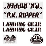 SE Racing - 80'S PK Ripper decal set in black - Old school bmx - Bmx Products AU