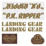 SE Racing - 80'S PK Ripper decal set in gold with brown shadow - Old school bmx - Bmx Products AU