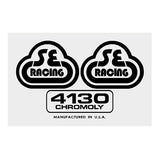 SE Racing - 80'S Seat tube decal - 4130 BLACK on clear - Old school bmx - Bmx Products AU