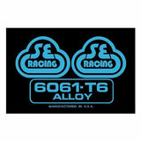 SE Racing - 80'S Seat tube decal - 6061 black with blue - Old school bmx - Bmx Products AU