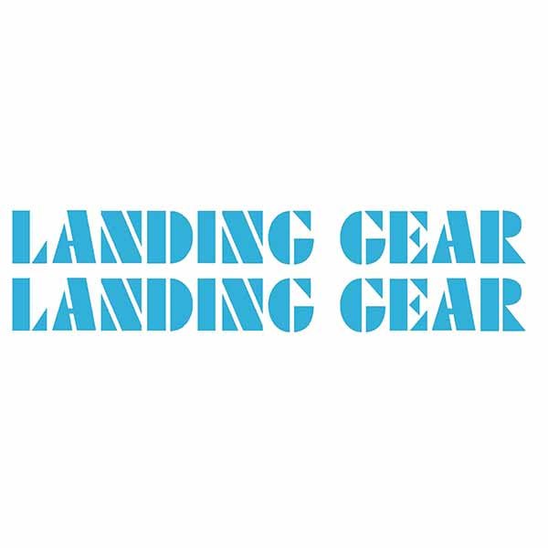 SE Racing - LANDING GEAR - "OVERSIZED" 12" fork decals - BABY BLUE - Old school bmx - Bmx Products AU