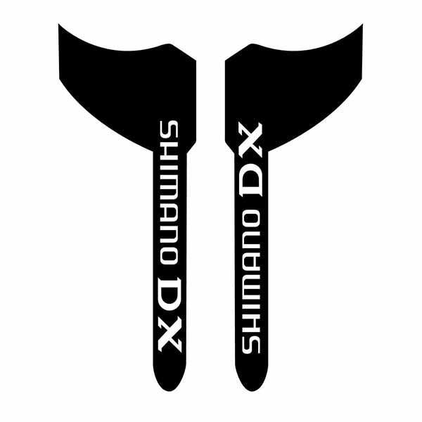 Shimano DX Seatpole decal set - BLACK - old school bmx - Bmx Products AU