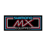 Shimano MX - Blue Red - chrome decal - old school bmx - Bmx Products AU