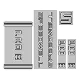 Speedwell PRO II Black on Chrome decal set - old school bmx - Bmx Products AU