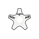 Sugino - A5 Chain ring Spider decal - Black on clear - Old school bmx - Bmx Products AU