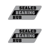 SUNTOUR - SEALED BEARING silver (PAIR) hub decals - Old school bmx - Bmx Products AU