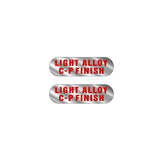 SUZUE - LIGHT ALLOY C - P FINISH Red on chrome rounded hub decals - Old school bmx - Bmx Products AU