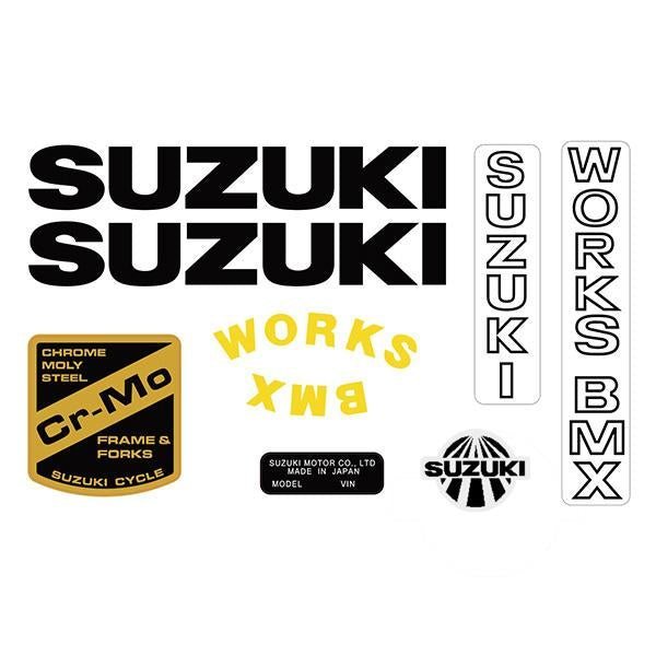 Suzuki - GVX1 bmx decal set - Old school bmx - Bmx Products AU