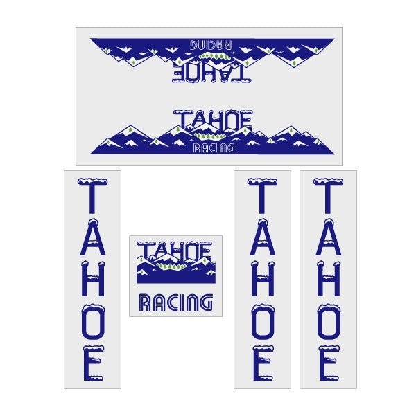 TAHOE - Racing bmx clear decal set - old school bmx - Bmx Products AU