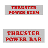 Thruster - BAR AND STEM RED decals on CHROME - old school bmx - Bmx Products AU