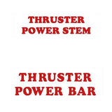 Thruster - BAR AND STEM RED decals on CLEAR - old school bmx - Bmx Products AU