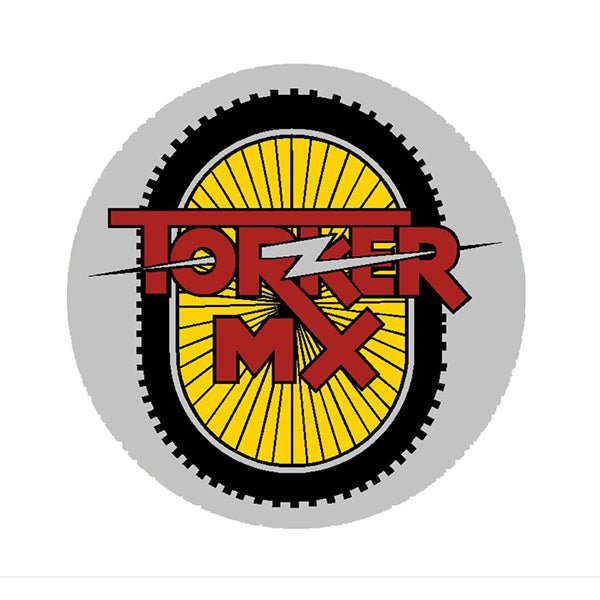 Torker - MX Round Gen 2 YELLOW Chrome Head tube decal - Old School bmx - Bmx Products AU