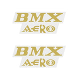 Viscount - BMX Aero - Gold - Seat decal set - Old school bmx - Bmx Products AU
