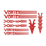Vortex - Stripes - RED - DIECUT Decal set - old school bmx - Bmx Products AU