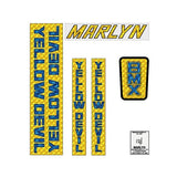 Yellow Devil by Marlyn Distributors - Gen 2 Prism decal set - old school bmx - Bmx Products AU