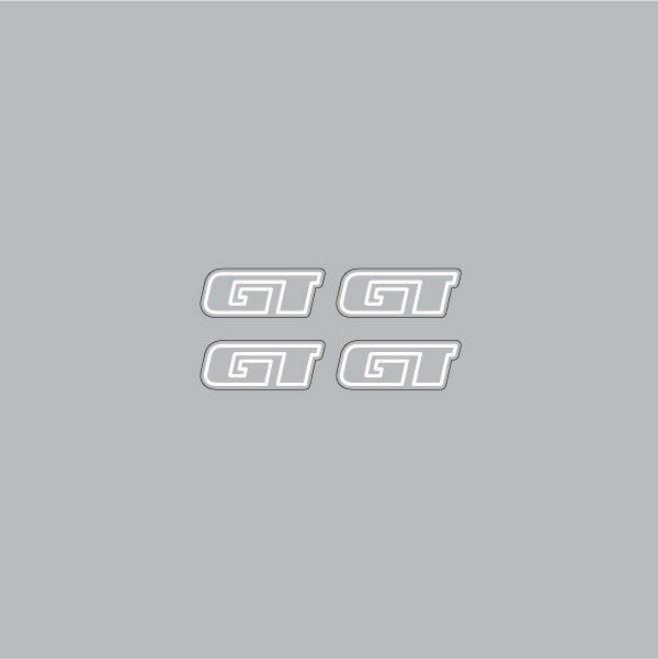 GT bmx - Mohawk hub decals in White